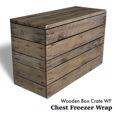 Wooden Box Crate Wf Chest Freezer Wrap — Rm Wraps Llc