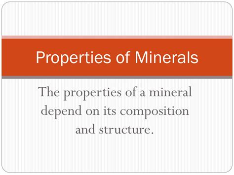 Ppt Properties Of Minerals Powerpoint Presentation Free Download
