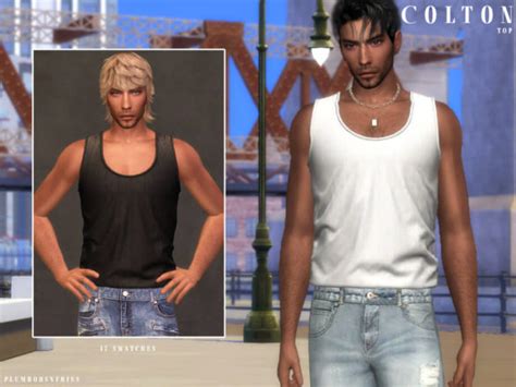 The Sims 4 Colton Top By Plumbobs N Fries Best Sims Mods