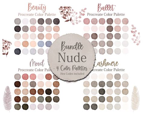 Nude Procreate Bundle Beige Palette Bright Tones Neutral Color Etsy