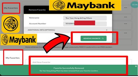 Cara Maybank2u Remove And Delete Favourite Today Update Youtube
