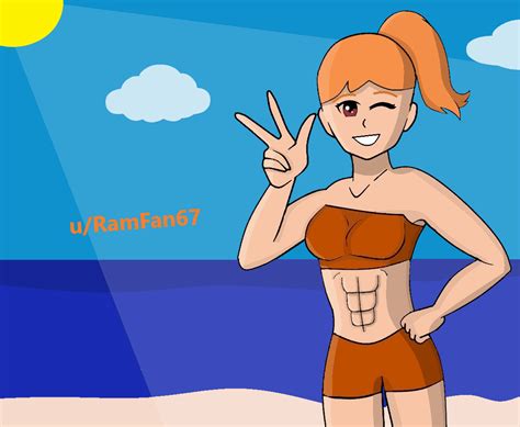 the fit and fantastic meggy at the beach r smg4