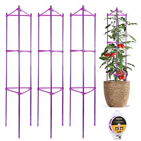 Tomato Cages For Garden Plant Support 4ft 3 Pack Multifunctional