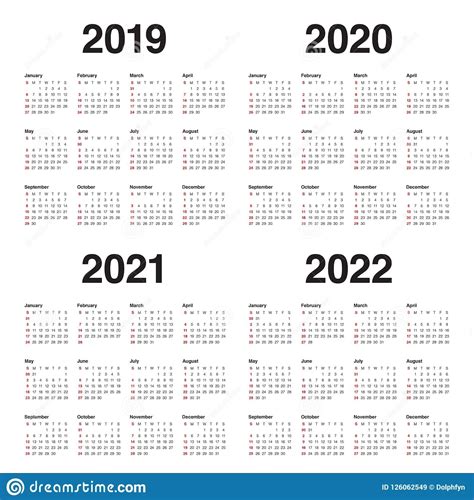 2019 2022 Year Calendar Printable Calendar Inspiration Design Images