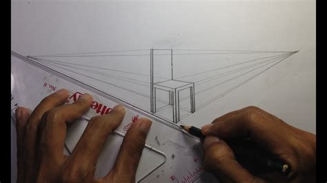 How To Draw A Chair In Two Point Perspective Youtube