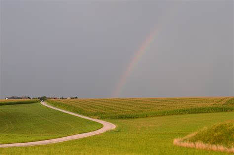 Free Images Nature Field Prairie Green Plain Sunny Rainbow