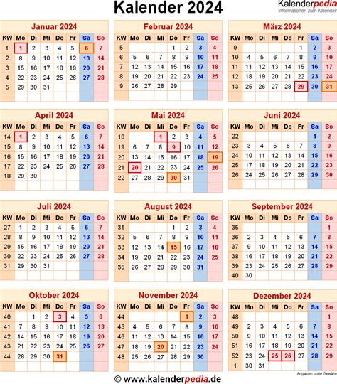 Kalenderwochen 2024 Mit Feiertagen Fawne Jenifer