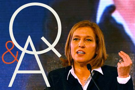 Qanda Tzipi Livni The Kadima Leader On Peace American Jews And Iran