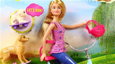 barbie spin n ride pups barbie na rowerze z pieskami mattel megadyskont pl youtube