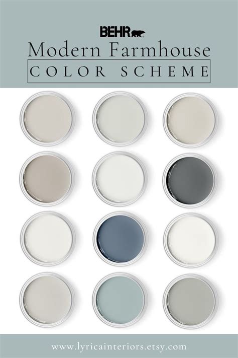 Trending Modern Farmhouse Color Palette From Behr Paints Instant
