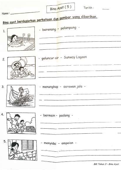 Latihan Bina Ayat Tahun Upsr Tema Ulasan Bahasa Melayu Beserta Sexiz Pix