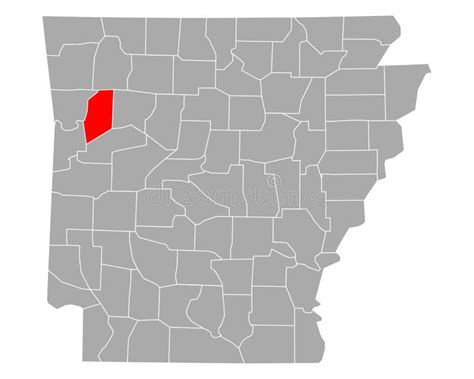Map Of Franklin In Arkansas Stock Vector Illustration Of County