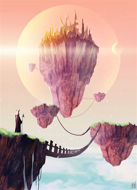 Floating Islands By Damian Handzlik Environment Concept Art Fantasy Art Landscapes Fantasy