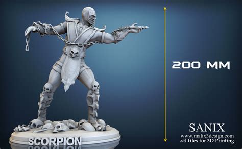 Scorpion Mortal Fight 3d Printable Model