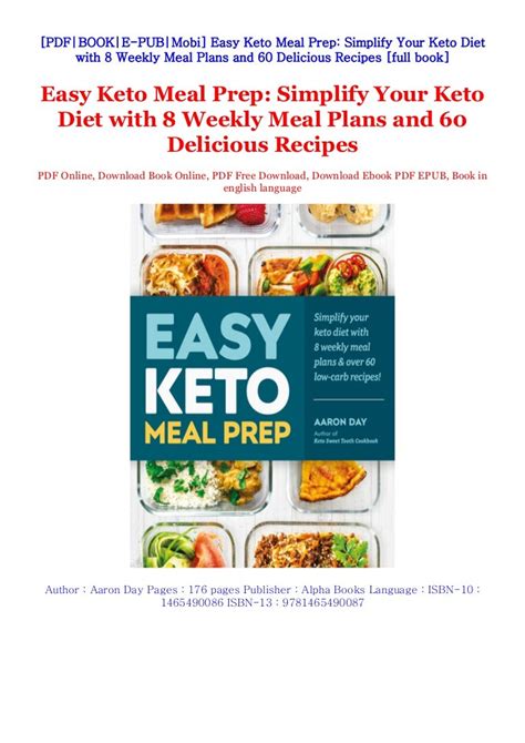 Easy Keto Meal Prep Simplify Your Keto Diet With 8 Weekly Meal Plans