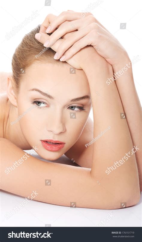Beautiful Naked Topless Caucasian Woman Lying Stock Photo Shutterstock