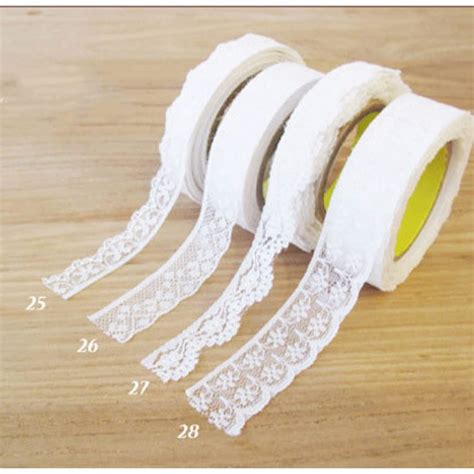 adhesive deco lace fabric cotton roll tape white lace tape etsy