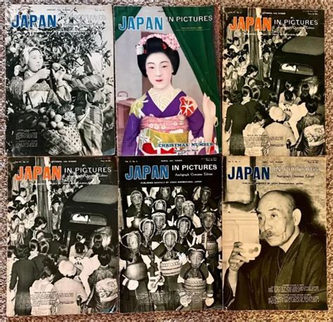 Vintage Rare Set Lot Of 6 Japan In Pictures Magazines 1930s Pre Wwii