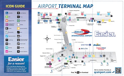 Hartsfield atlanta international airport maps and directions. Quad City International Airport