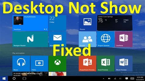 Windows 10 Is Not Showing Desktop
