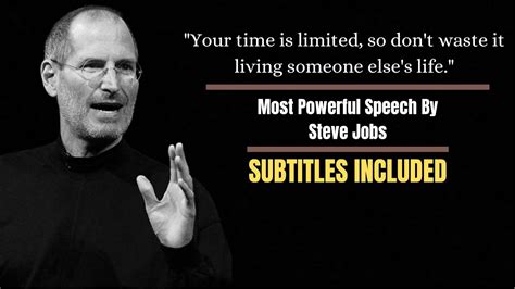 Steve Jobs Most Powerful Speech Inspirational Youtube