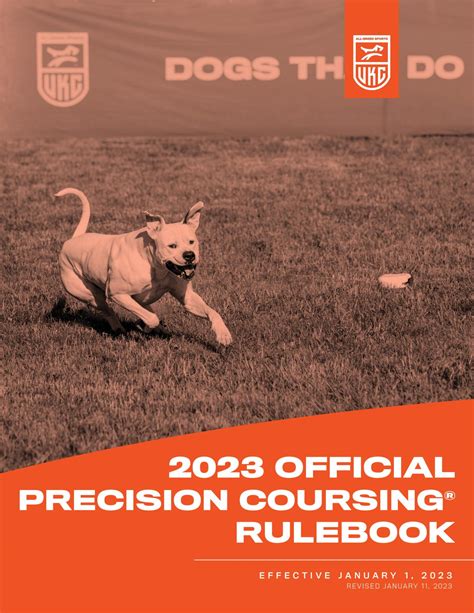 Precision Coursing Forms And Rules United Kennel Club Ukc