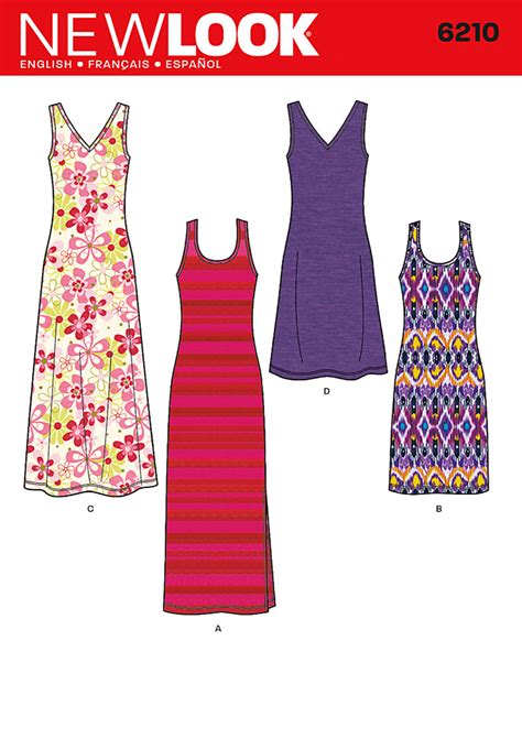 But maximum time it is easy to open, because we draw easy patterns. New Look 6210 Misses Dress sewing pattern