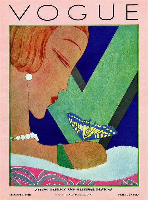 A Vintage Vogue Magazine Cover Of A Woman Photograph By Eduardo Garcia Benito Fine Art America