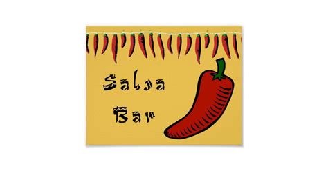 Salsa Bar Sign Zazzle