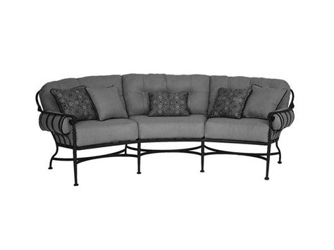 Meadowcraft Athens Deep Seating Wrought Iron Crescent Sofa Md361000001