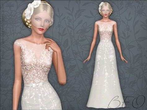 Wedding Dress 34 By Beo For Sims 3 Sims 4 Dresses Dresses For Teens