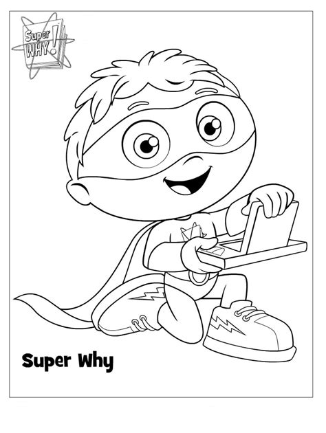 The super why coloring page features jack beanstalk. Super Why coloring ~ Child Coloring