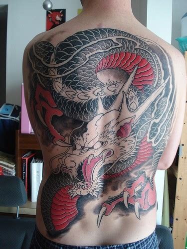 Body Painting Japanese Dragon Tattoo Designs