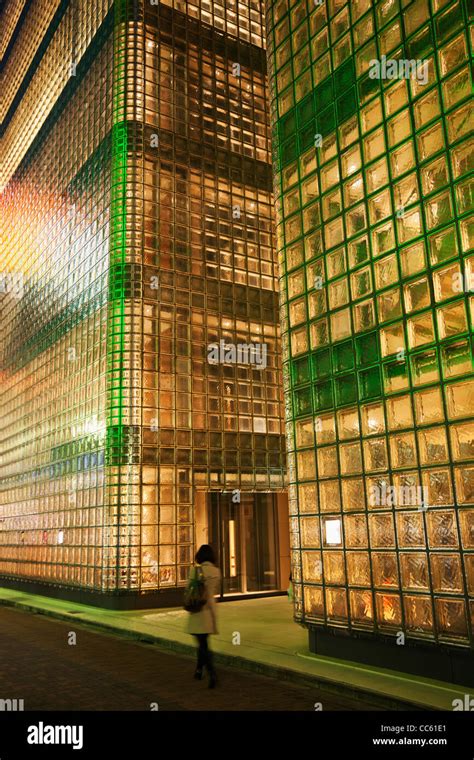 Japan Tokyo Ginza Maison Hermes Store Architect Renzo Piano Stock