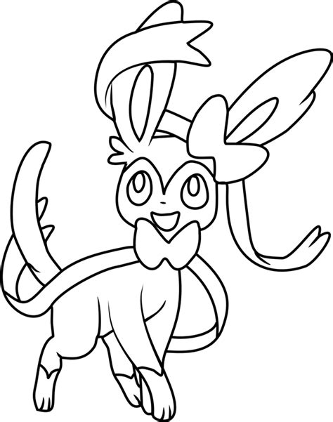 This coloring sheet from coloring.ws dltk shows those few rare glimpses of the cute and friendly clefairy not being befriended. Happy Sylveon Pokemon Coloring - Play Free Coloring Game ...