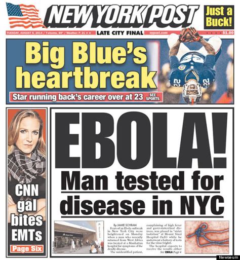 New York Newspapers Are Freaking Out Over Ebola Huffpost