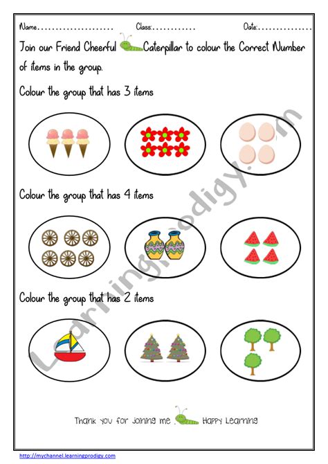 Free Printable Group Colouring Worksheet For Nurserycount And Colour