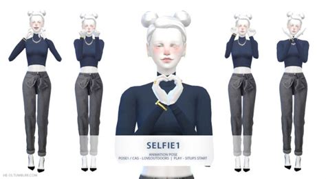 Selfie Cas And Play Pose At Hess Sims 4 Updates
