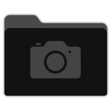 Photos Black Folder Icon 1024x1024px Ico Png Icns Free Download