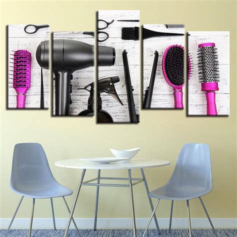 Hair Salon Tools Canvas Wall Art