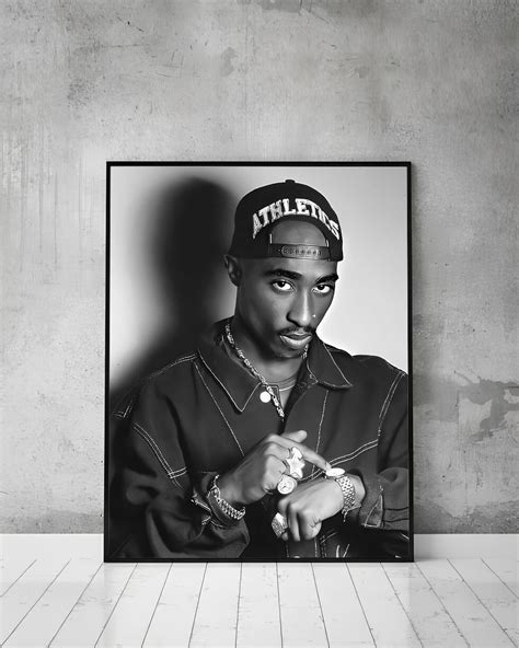 Tupac Shakur Poster Music Classroom Decor Black And White Tupac