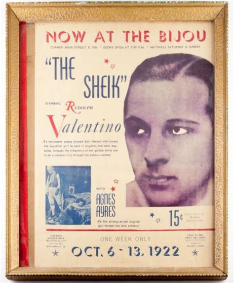 Original Movie Poster For The Sheik Starring Rudolph Valentino