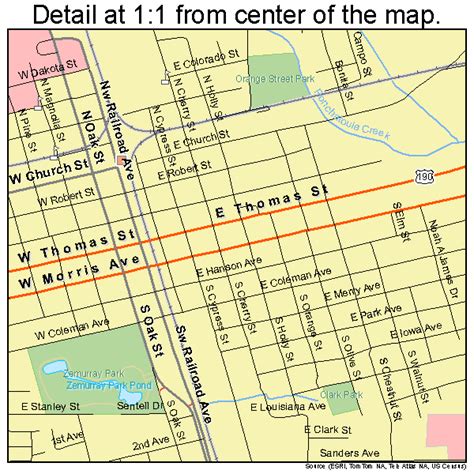 Hammond Louisiana Street Map 2232755