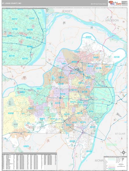 St Louis County Map With Zip Codes Sema Data Co Op