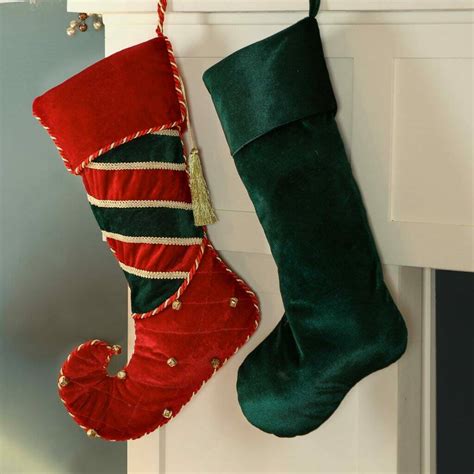 a couple s luxury velvet christmas stocking set by dibor