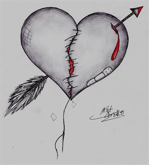 √ Emo Drawings Of Broken Hearts In Pencil