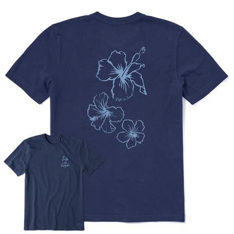 Mens 3 Hibiscus Short Sleeve Tee Life Is Good® Official Site