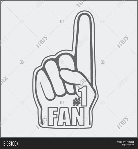 Number One Fan Foam Vector And Photo Free Trial Bigstock