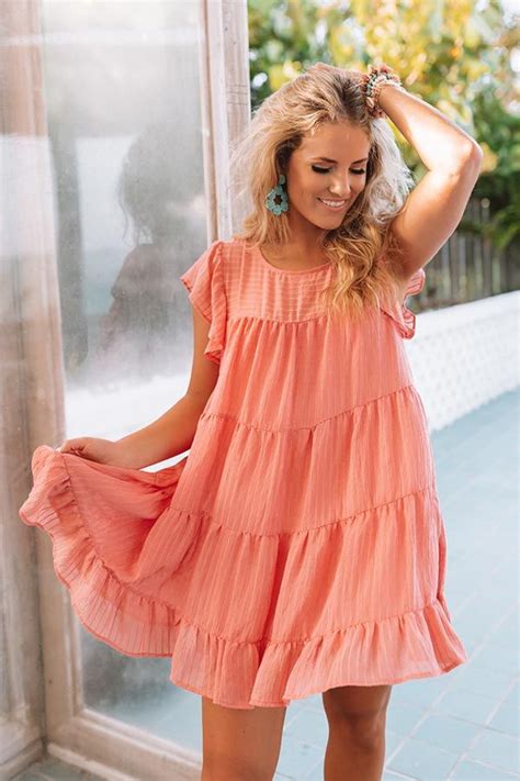 Sunshine Suite Shift Dress In Peach Shift Dress Business Casual