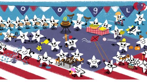 Grab your wand and help fend off a ghostly catastrophe. Fourth of July Google doodle brings Old Glory's stars to life to enjoy the holiday